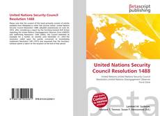Обложка United Nations Security Council Resolution 1488
