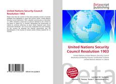 Обложка United Nations Security Council Resolution 1903