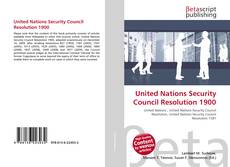 Capa do livro de United Nations Security Council Resolution 1900 