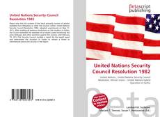 Portada del libro de United Nations Security Council Resolution 1982