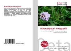 Capa do livro de Bulbophyllum Hodgsonii 