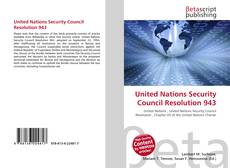 Capa do livro de United Nations Security Council Resolution 943 