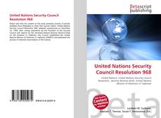 Capa do livro de United Nations Security Council Resolution 968 