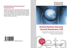 Capa do livro de United Nations Security Council Resolution 978 