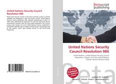 Portada del libro de United Nations Security Council Resolution 986