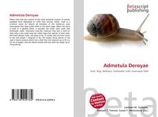 Capa do livro de Admetula Deroyae 