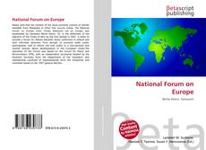 Portada del libro de National Forum on Europe