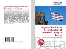 Buchcover von Organization for the Reconstruction of Communist Party of Greece