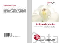 Portada del libro de Bulbophyllum Levinei