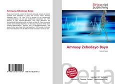 Capa do livro de Amnaay Zebedayo Bayo 