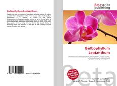 Capa do livro de Bulbophyllum Leptanthum 