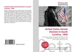 Portada del libro de United States Senate Election in South Carolina, 1896