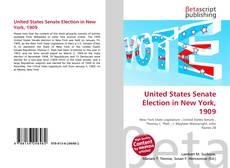 Portada del libro de United States Senate Election in New York, 1909