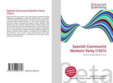 Portada del libro de Spanish Communist Workers' Party (1921)