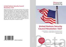 Capa do livro de United Nations Security Council Resolution 1027 
