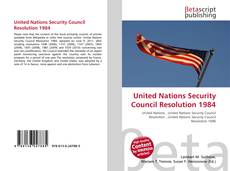 Portada del libro de United Nations Security Council Resolution 1984