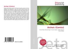 Archaic (Comics)的封面