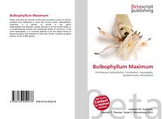 Bulbophyllum Maximum的封面
