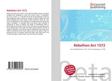 Portada del libro de Rebellion Act 1572