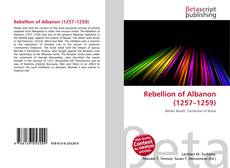 Capa do livro de Rebellion of Albanon (1257–1259) 