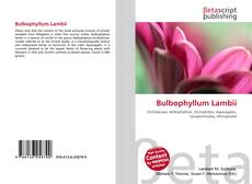 Обложка Bulbophyllum Lambii