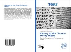 Portada del libro de History of the Church–Turing thesis