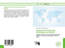 Capa do livro de Raiganj (Community Development Block) 