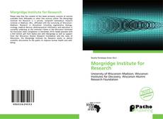 Bookcover of Morgridge Institute for Research