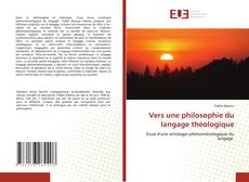 Capa do livro de Vers une philosophie du langage théologique 