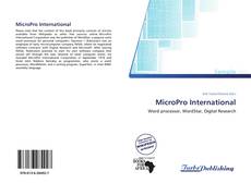 Bookcover of MicroPro International