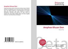 Buchcover von Amphoe Khuan Don