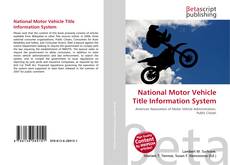 Buchcover von National Motor Vehicle Title Information System