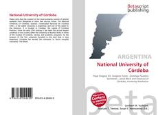 Обложка National University of Córdoba