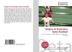 Capa do livro de Origins of Australian Rules Football 
