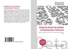 Обложка Original Proof of Gödel's Completeness Theorem
