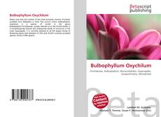 Обложка Bulbophyllum Oxychilum