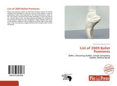 Capa do livro de List of 2009 Ballet Premieres 