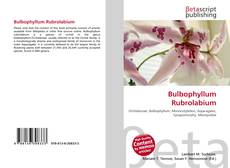 Bulbophyllum Rubrolabium的封面