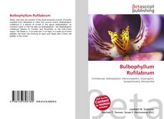 Обложка Bulbophyllum Rufilabrum
