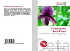 Bulbophyllum Sanguineum的封面