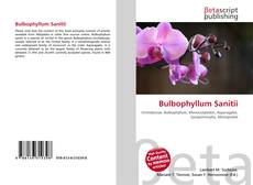 Bulbophyllum Sanitii的封面