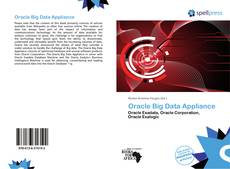 Bookcover of Oracle Big Data Appliance