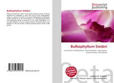 Portada del libro de Bulbophyllum Siederi