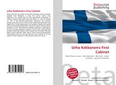 Buchcover von Urho Kekkonen's First Cabinet