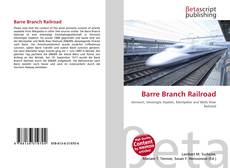 Buchcover von Barre Branch Railroad
