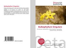 Copertina di Bulbophyllum Singulare