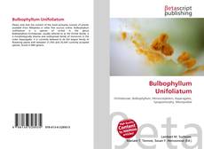 Couverture de Bulbophyllum Unifoliatum