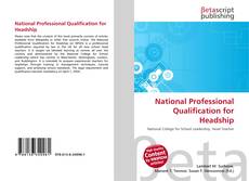 National Professional Qualification for Headship的封面