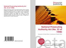 Copertina di National Prosecuting Authority Act (No. 32 of 1998)