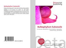 Bulbophyllum Subsessile kitap kapağı